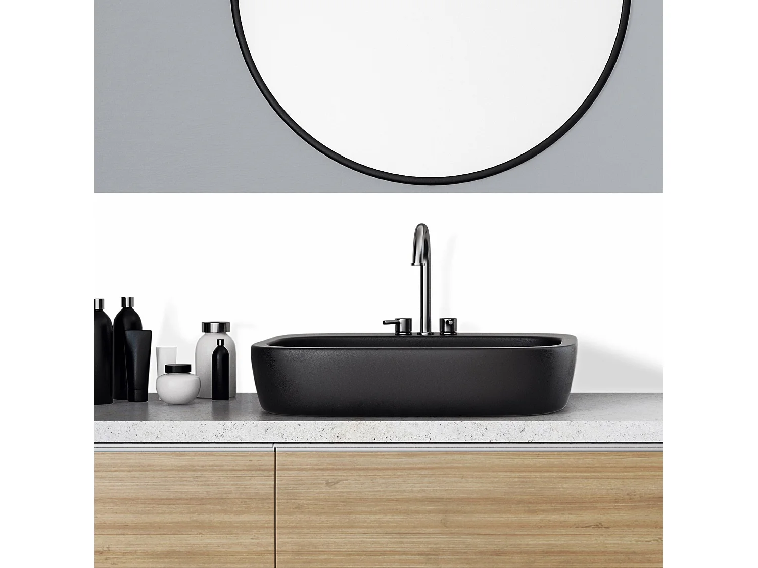 Pack PVC : 2 panneaux muraux de douche + 1 crédence de salle de bain - Uni blanc - Modèle Essentiel