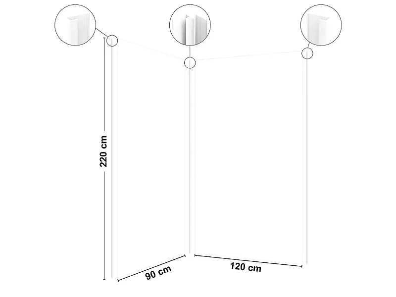 Pack PVC : 2 panneaux muraux de douche + 1 crédence de salle de bain - Uni blanc - Modèle Essentiel