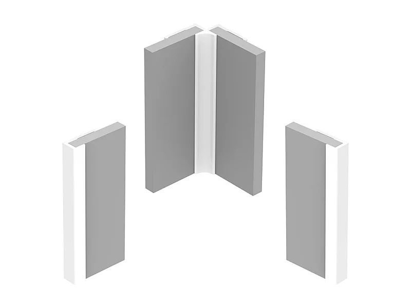 Panneau mural douche aluminium - Lot de 2 : 90 et 120 x 220 cm + profilés blancs - effet carreaux de ciment rose - Dahlia