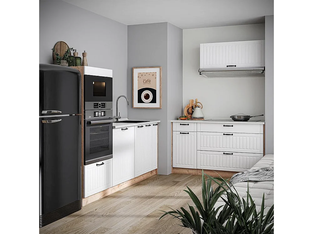 Kök vitt hus på landet/goldkraft ek 340x51.6x153.6 fame-line