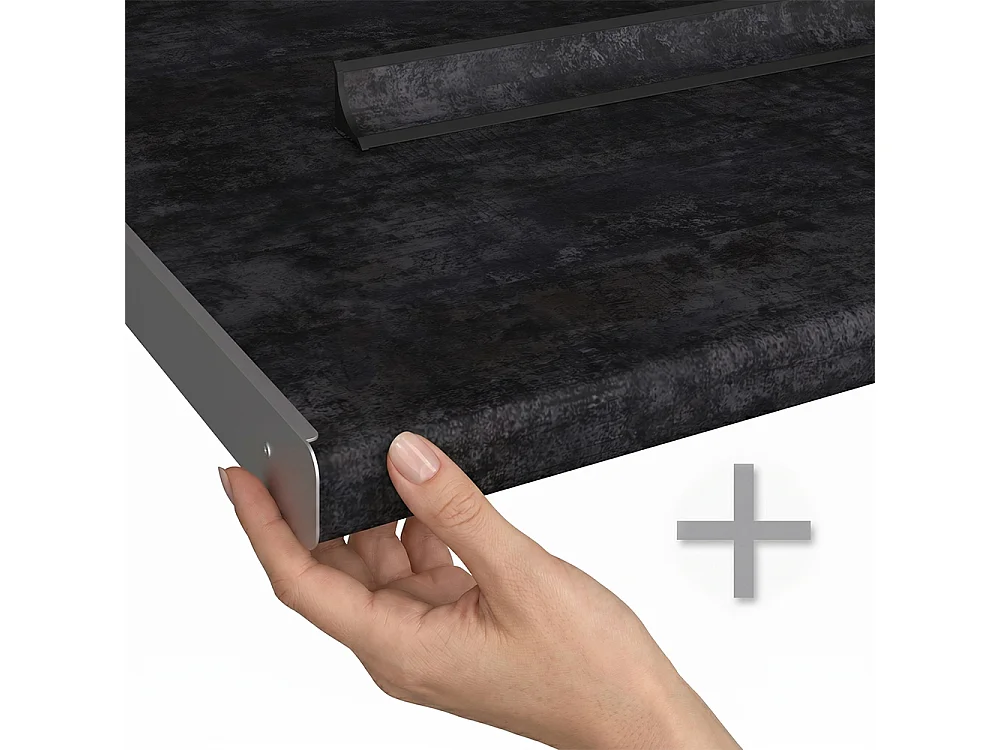 Hörnkök antracit/antracit 267x60x81.6 r-line