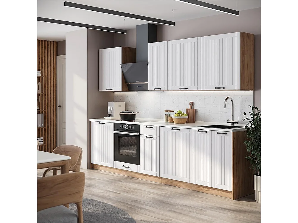 Kök vitt hus på landet/goldkraft ek 280x51.6x82 fame-line