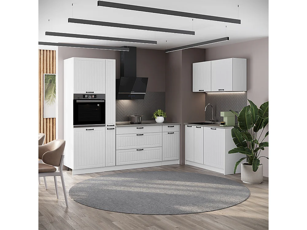 Kök vitt hus på landet/vit 220x60x206.8 fame-line