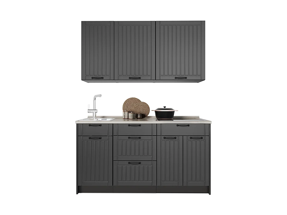 Kuchnia pojedyncza ciemnoszary/antracyt 150x60x82 fame-line