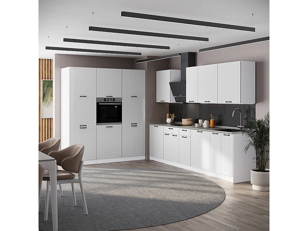 Kök vitt hus på landet/vit 460x51.6x206.8 fame-line