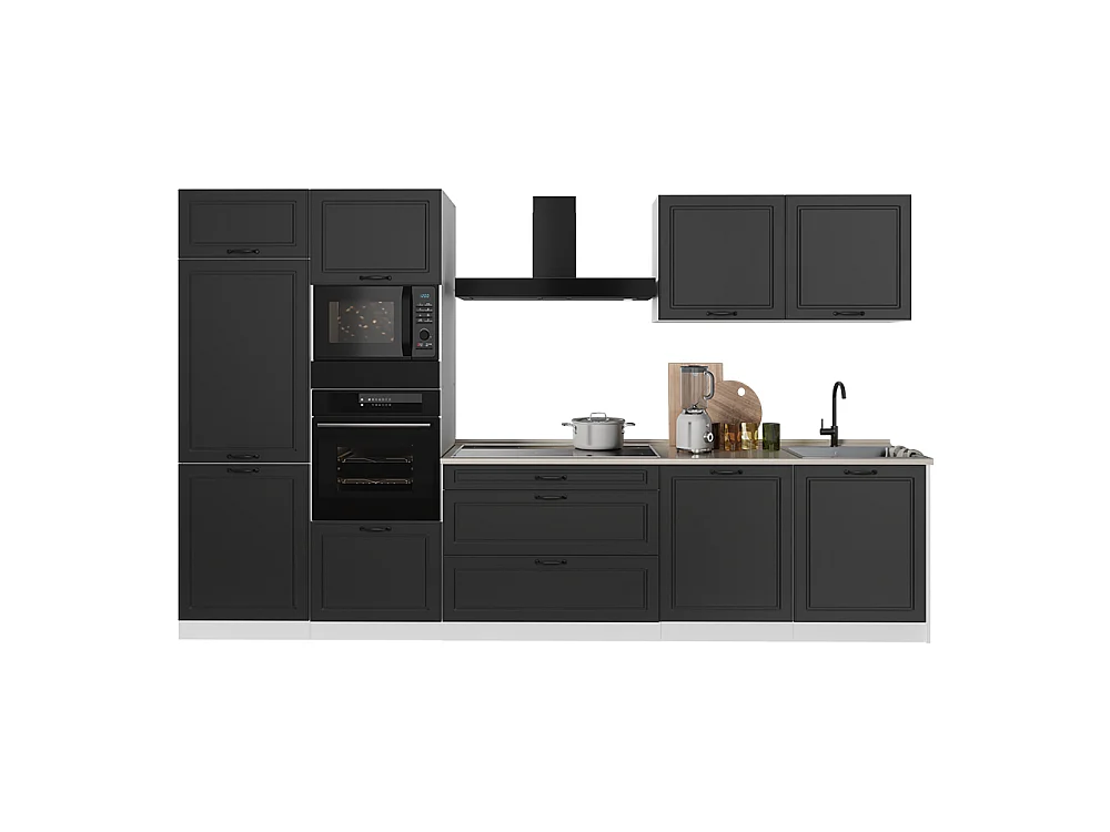 Cuisine anthracite campagne/blanc 340x60x206.8 r-line