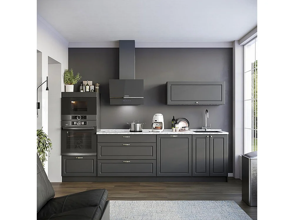 Kök herrgård i antracitguld/antracit 280x60x153.6 fame-line
