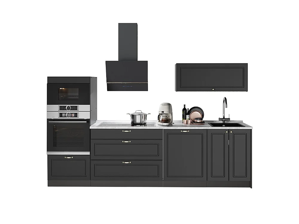 Kök herrgård i antracitguld/antracit 280x60x153.6 fame-line