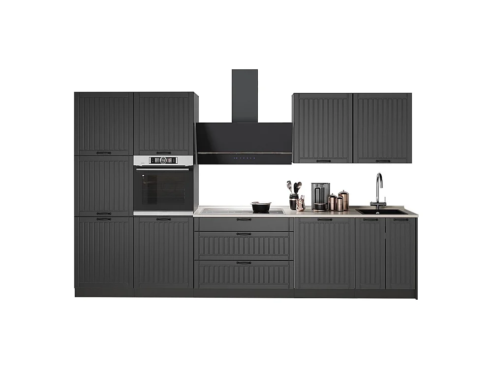 Cuisine gris foncé/anthracite 340x60x206.8 fame-line