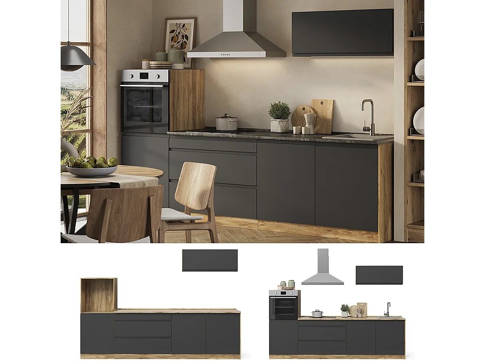 Pentry antracit/goldkraft ek 280x60x143 r-line
