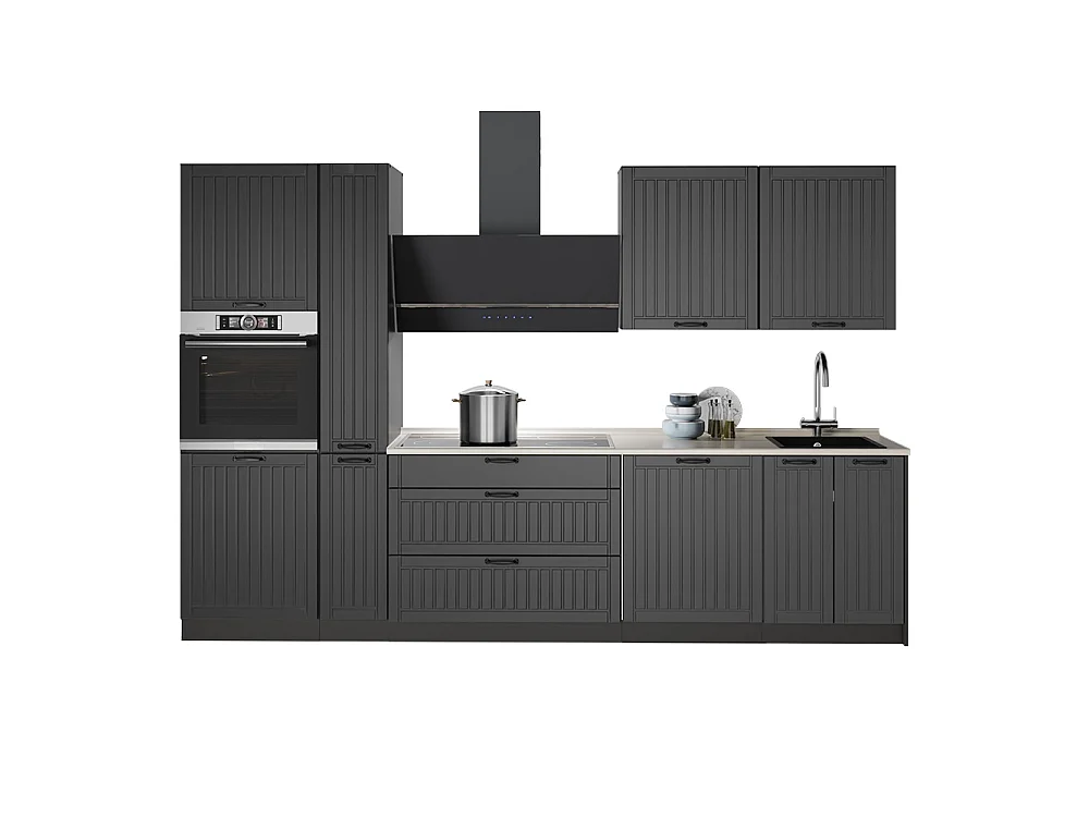 Cuisine gris foncé/anthracite 310x51.6x206.8 fame-line