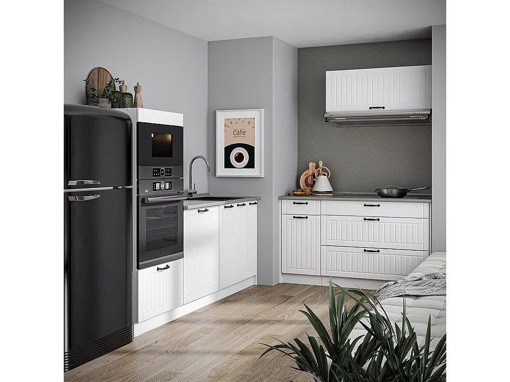 Kök vitt hus på landet/vit 340x51.6x153.6 fame-line