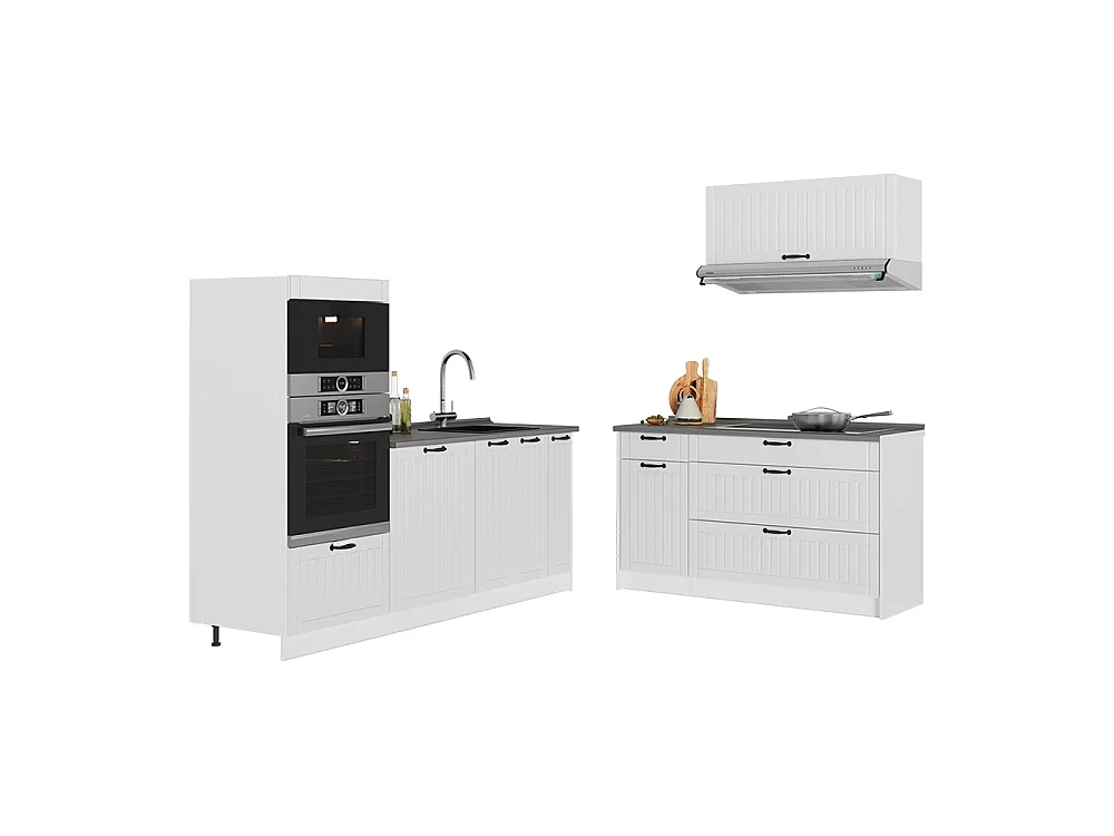 Kök vitt hus på landet/vit 340x51.6x153.6 fame-line