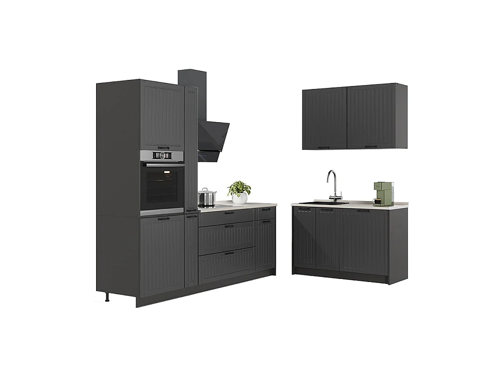 Cuisine gris foncé/anthracite 220x60x206.8 fame-line