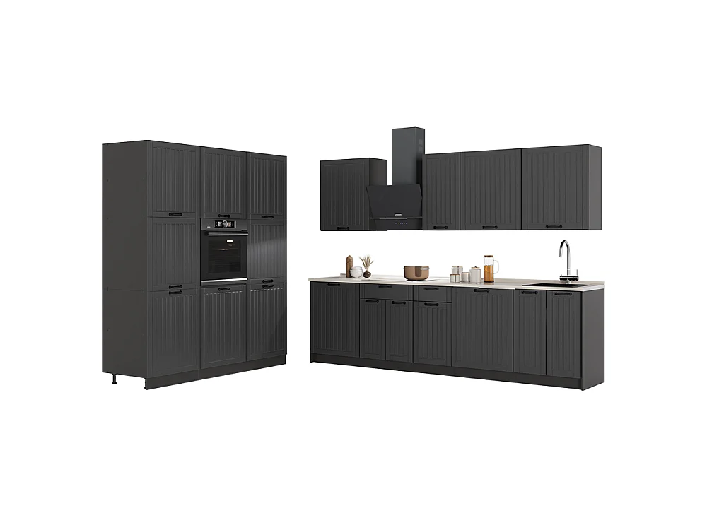 Cuisine gris foncé/anthracite 460x60x206.8 fame-line