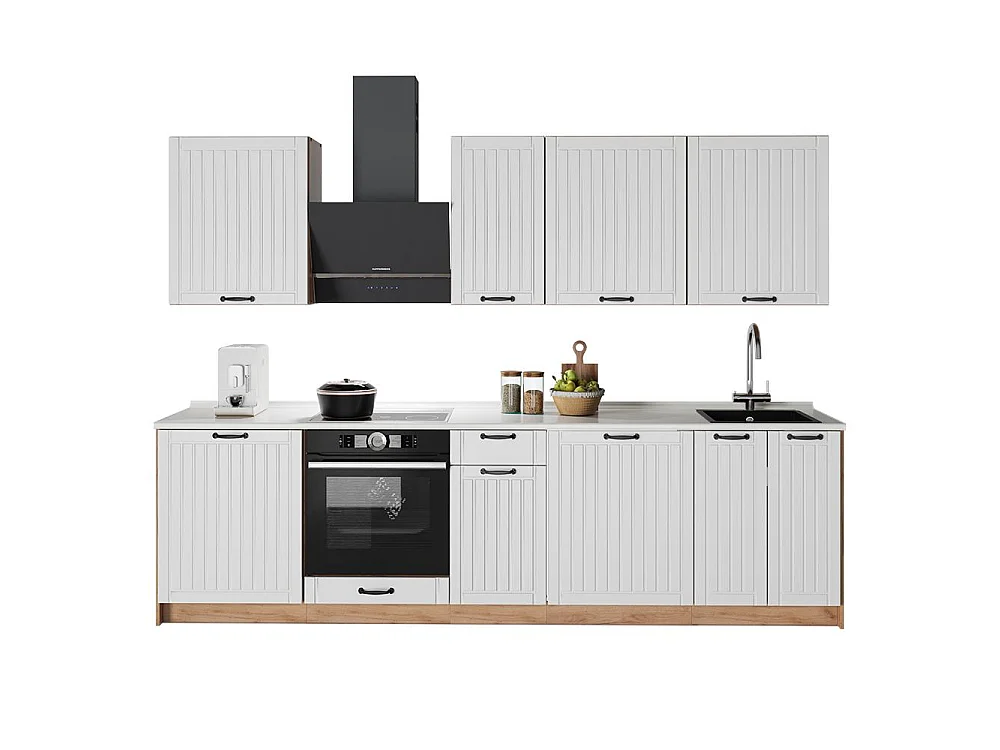 Kök vitt hus på landet/goldkraft ek 280x60x82 fame-line