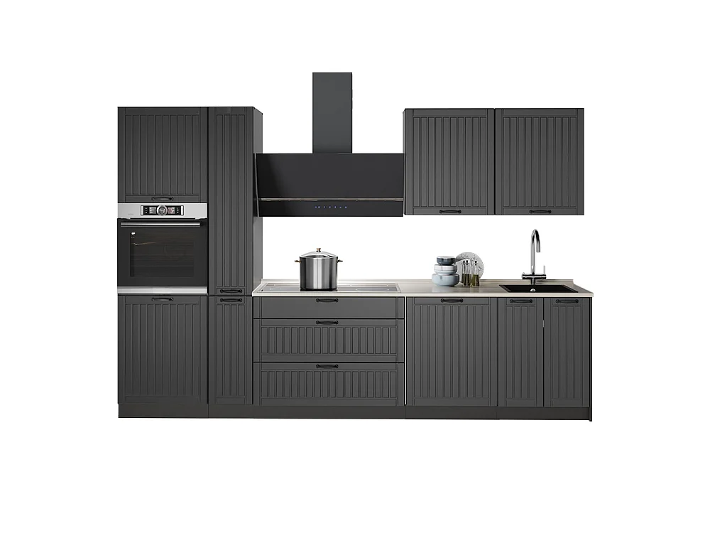 Cuisine gris foncé/anthracite 310x60x206.8 fame-line