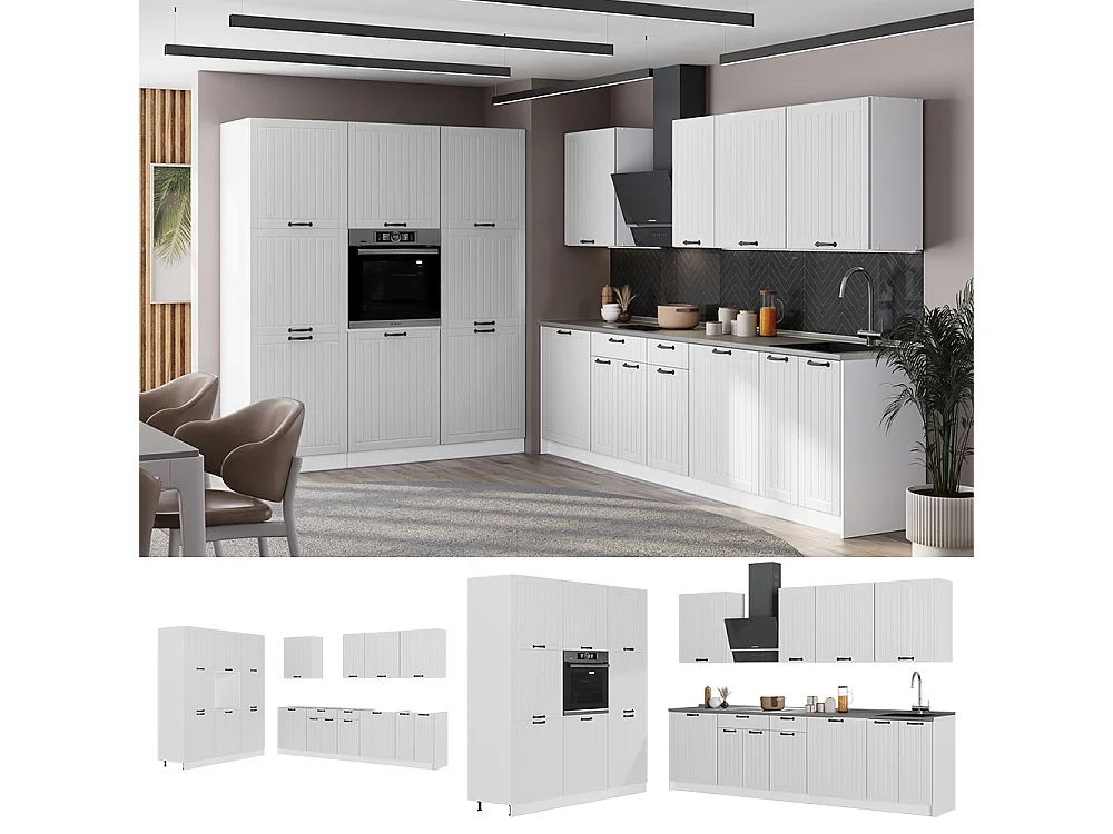 Kök vitt hus på landet/vit 460x60x206.8 fame-line