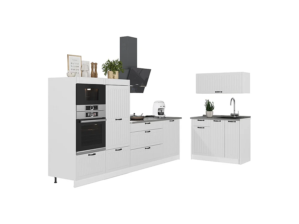 Kök vitt hus på landet/vit 380x60x153.6 fame-line