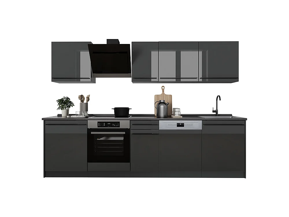 Cuisine anthracite haute brillance/anthracite 280x60x206.8 r-line