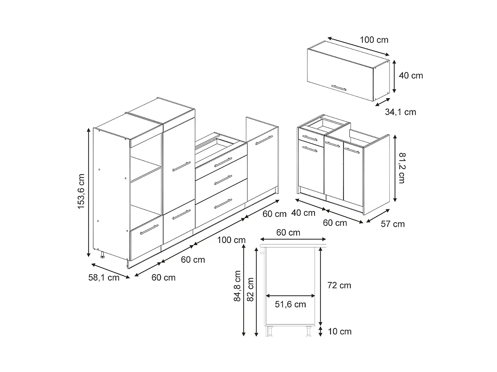Kök vitt hus på landet/vit 380x60x153.6 fame-line
