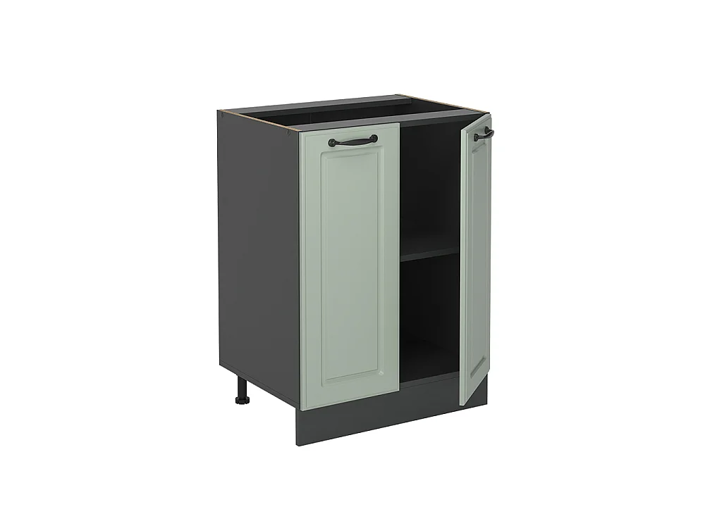 Kitchen base cabinet mint shaker style/anthracite 60x46x81.6 r-line