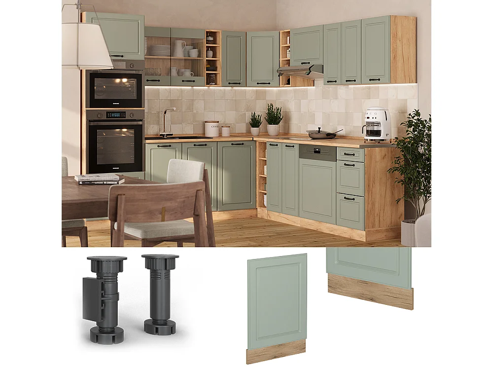 Front panel mint shaker style/golden oak 45x60x67.4 r-line