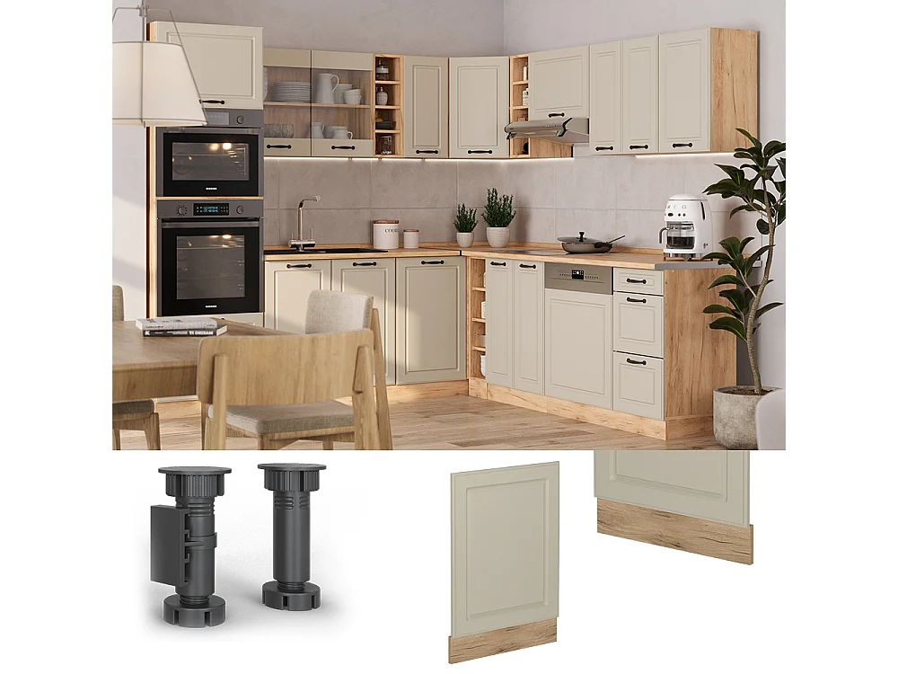 Front panel sand Shaker Style/goldkraft oak 45x60x67.4 r-line