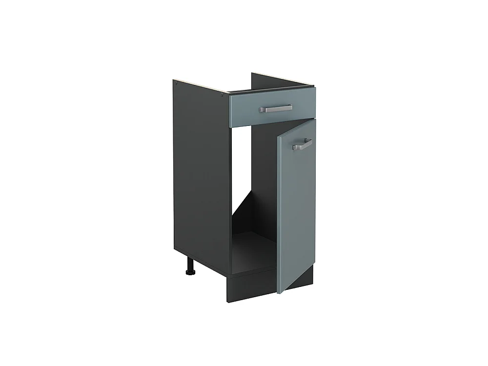 Kitchen base cabinet blue-grey/anthracite 40x60x81.6 r-line