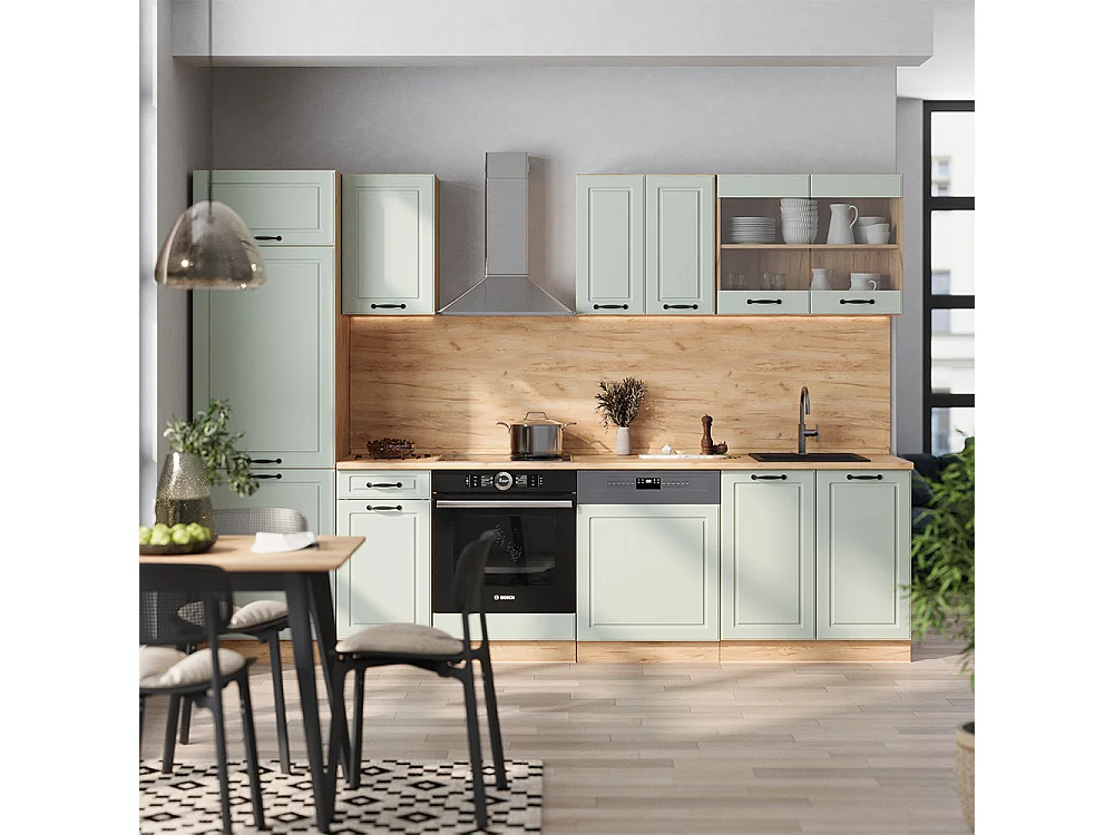 Front panel mint shaker style/golden oak 60x60x67.4 r-line