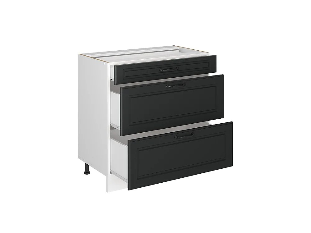 Kitchen base cabinet anthracite shaker style/white 80x46x81.6 r-line