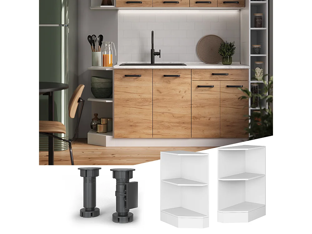 Kitchen shelf white/white 30x55x81.6 r-line