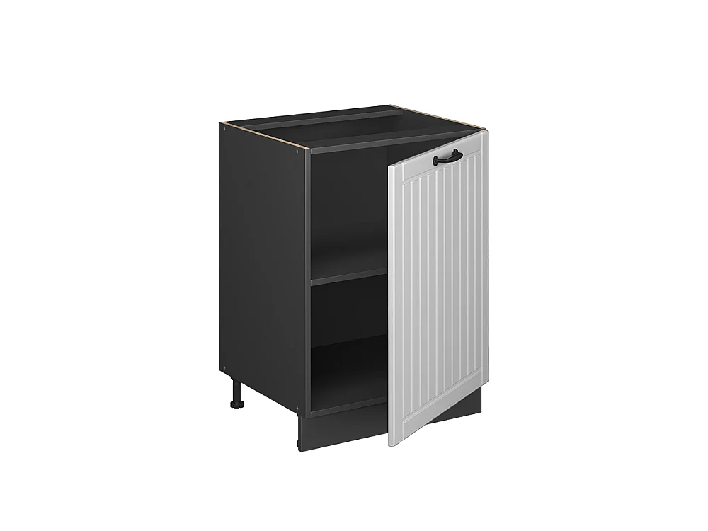 Kitchen base cabinet white Shaker Style/anthracite 60x51.6x82 fame-line