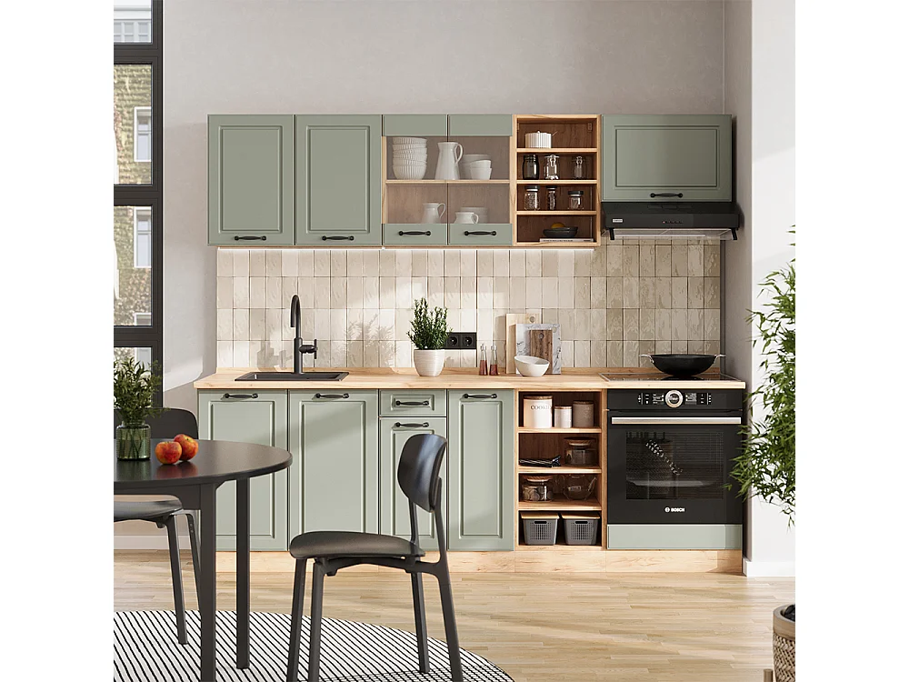 Kitchen base cabinet mint shaker style/golden oak 40x46x81.6 r-line