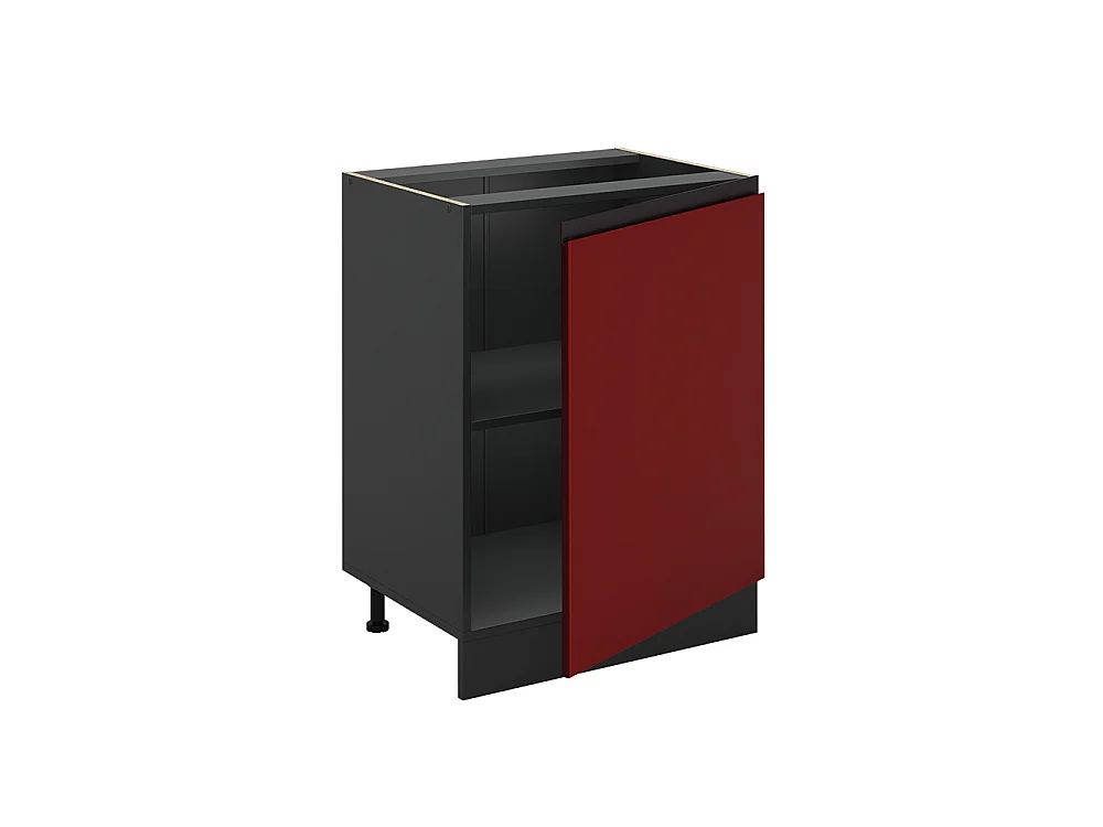 Kitchen base cabinet red/anthracite 60x46x81.6 r-line