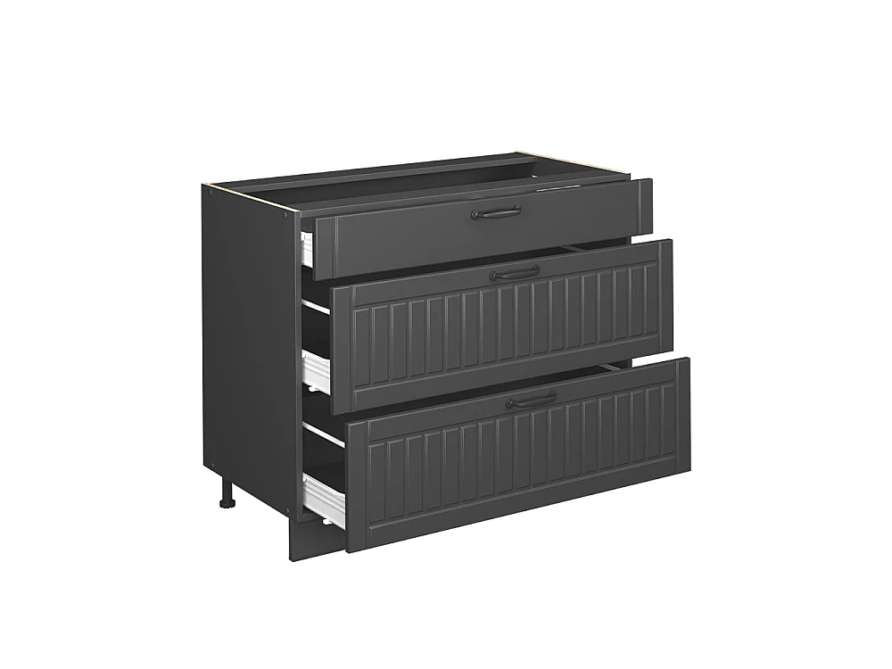 Kitchen base cabinet dark grey/anthracite 100x60x82 fame-line