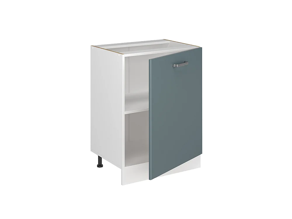 Kitchen base cabinet blue-grey/white 60x60x81.6 r-line