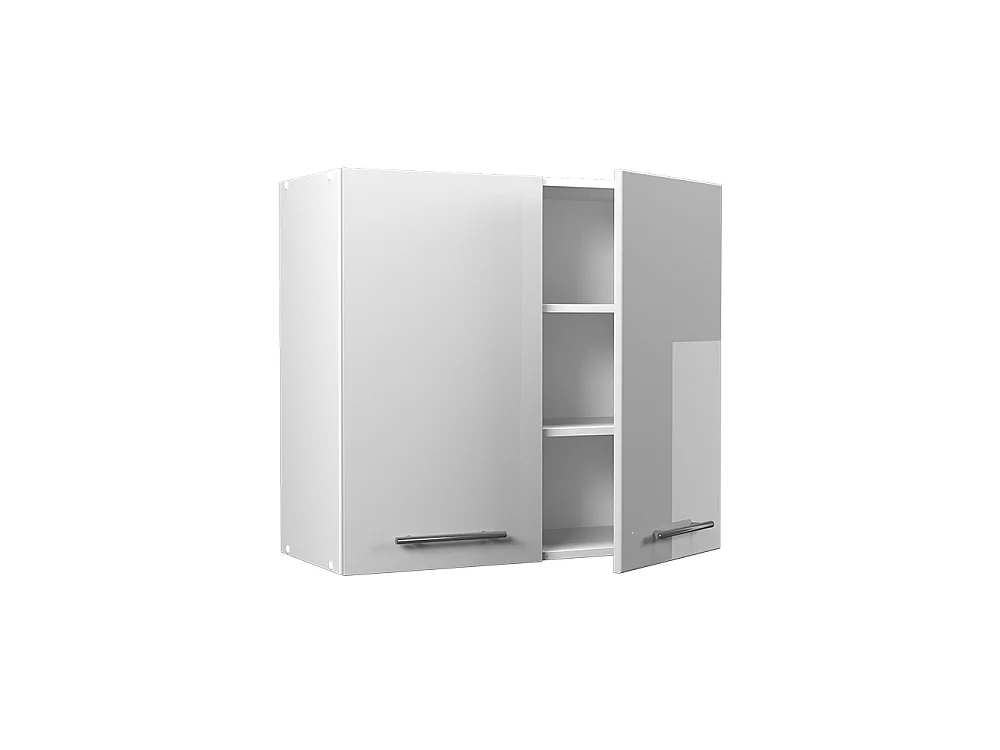 Wall cabinet white high gloss/white 80x34.1x72 fame-line