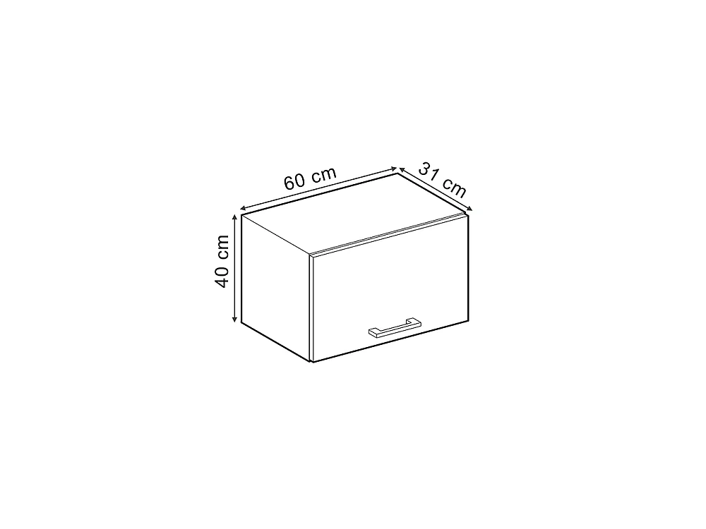Wall cabinet sand Shaker Style/anthracite 60x31x40 r-line