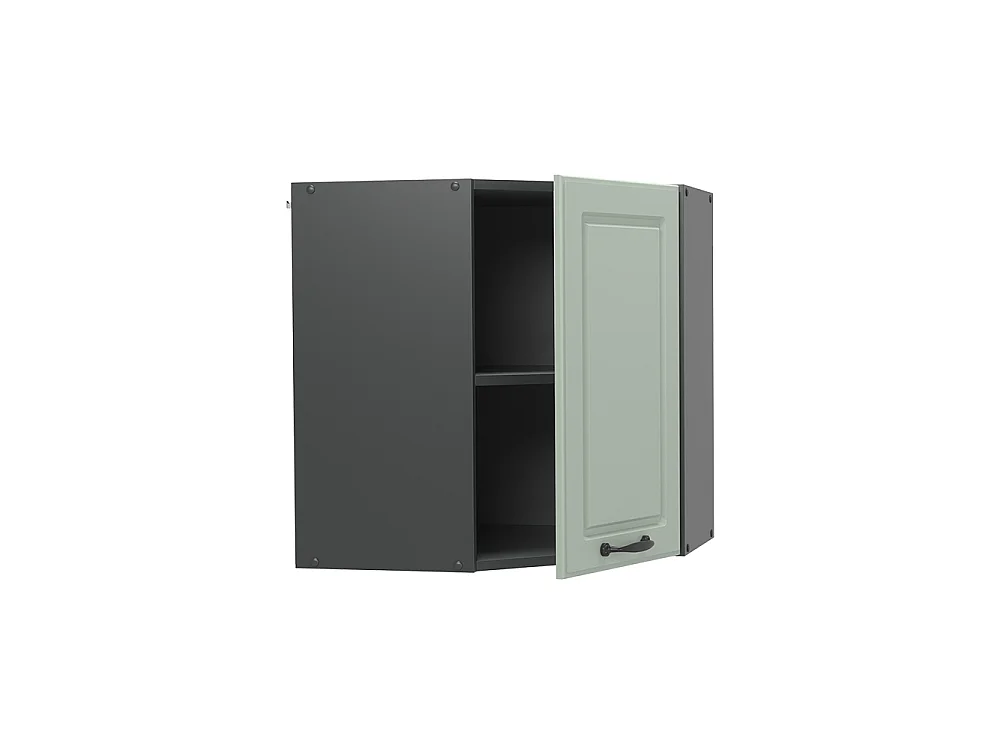 Corner wall cabinet mint shaker style/anthracite 57x31x60 r-line
