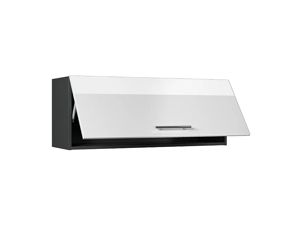 Wall cabinet white high gloss/anthracite 100x34.1x40 fame-line