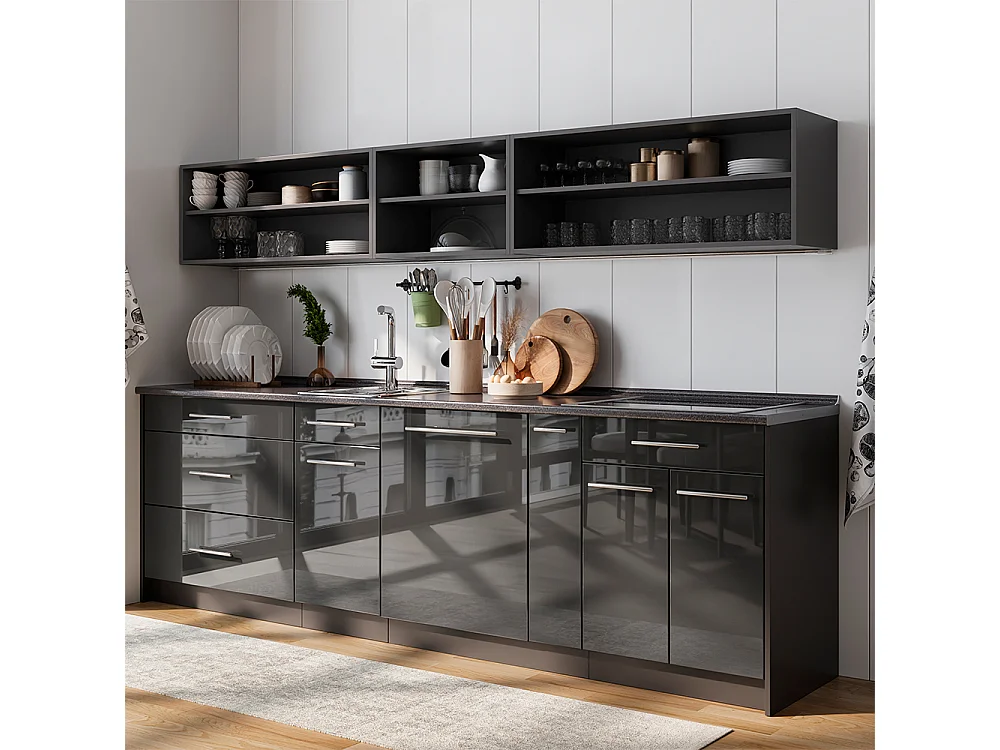 Wall cabinet anthracite high gloss/anthracite 60x34.1x40 fame-line