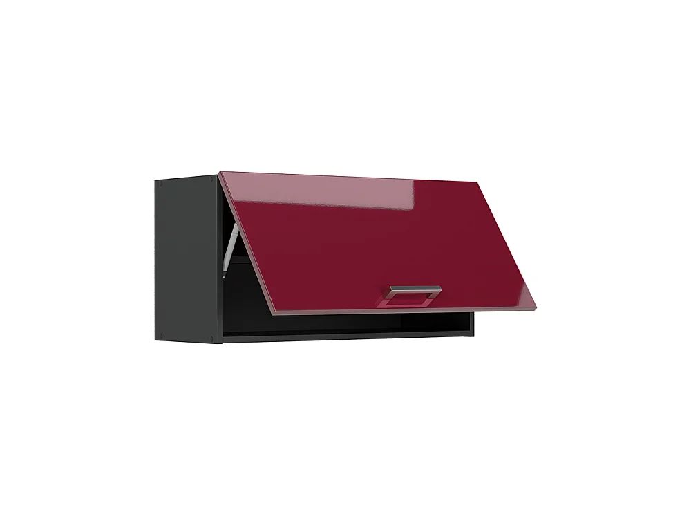 Wall cabinet red high gloss/anthracite 80x31x40 r-line
