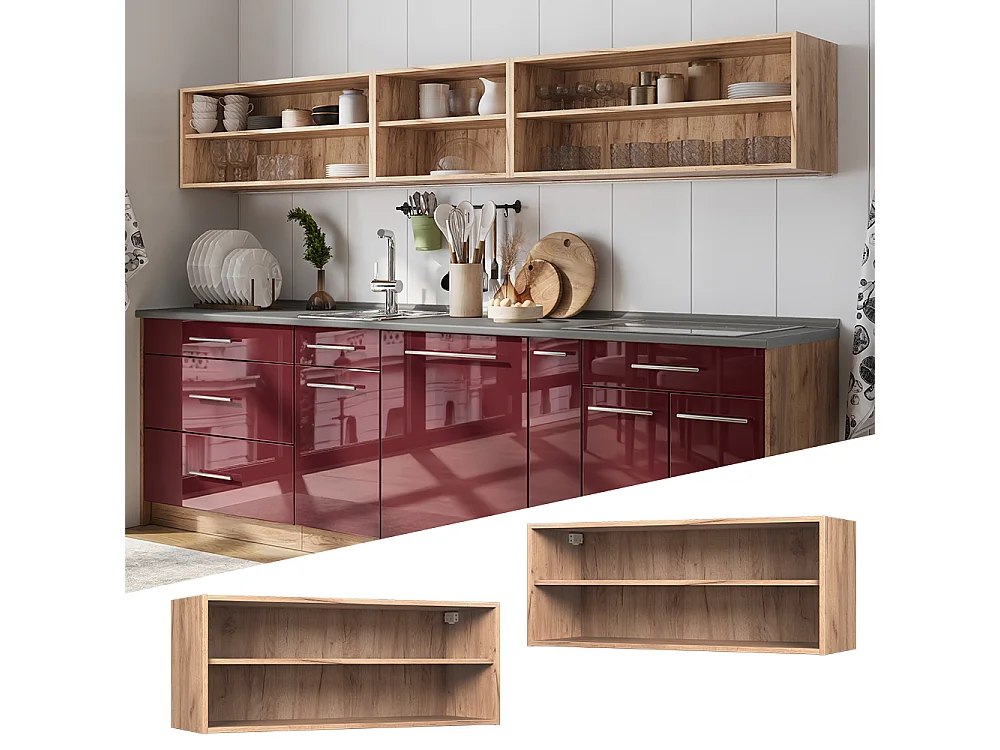 Väggskåp goldkraft ek/goldkraft ek 100x32.5x40 fame-line