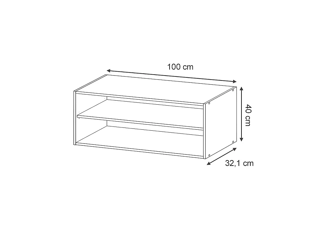 Väggskåp goldkraft ek/goldkraft ek 100x32.5x40 fame-line