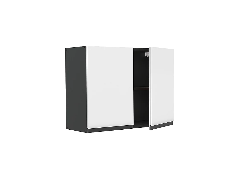 Glass kitchen cabinet white/anthracite 80x31x60 r-line