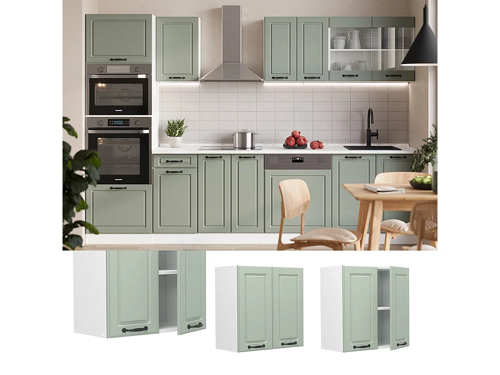 Wall cabinet mint shaker style/white 60x31x60 r-line