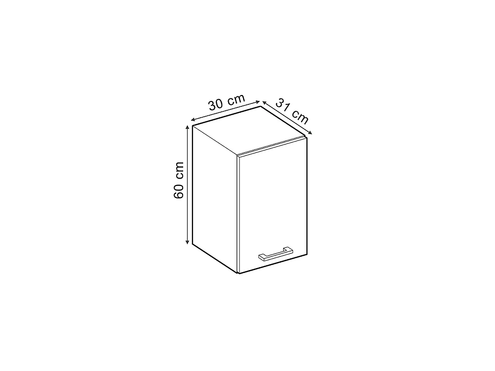 Wall cabinet sand Shaker Style/anthracite 30x31x60 r-line