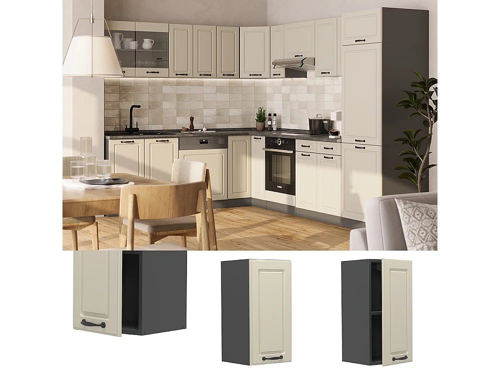 Wall cabinet sand Shaker Style/anthracite 30x31x60 r-line