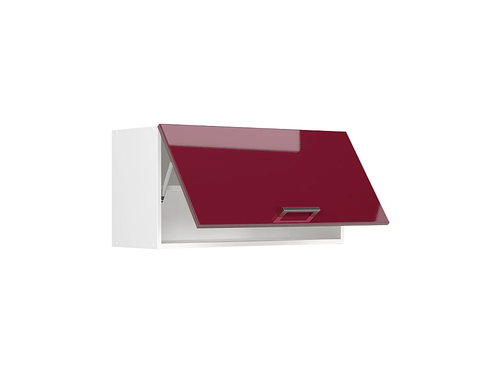 Wall cabinet red high gloss/white 80x31x40 r-line